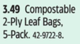 Canadian Tire Ctc 2-ply leaf bags, 5-pack offer