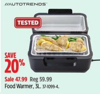 Canadian Tire Autotrends food warmer, 3l offer