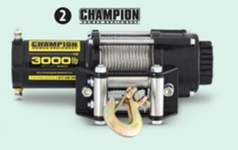 Canadian Tire Champion power equipment 3000-lb atv/utv winch kit offer
