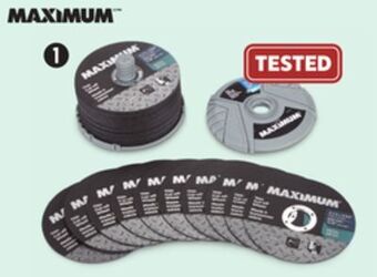Canadian Tire Maximum 41/2 metal cut-off discs, 50-pk offer