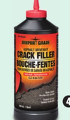 Canadian Tire Black knight selected driveway crack and hole fillers offer