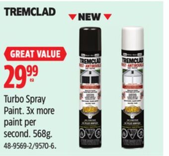 Canadian Tire Tremclad turbo spray paint offer