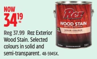 Canadian Tire Rez exterior wood stain offer
