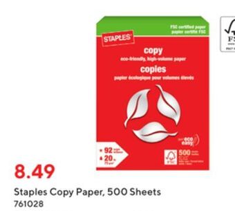 Staples Staples copy paper, 500 sheets offer
