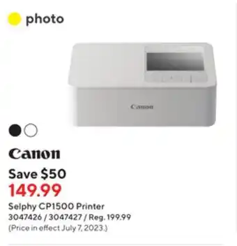 Staples Canon selphy cp1500 printer offer