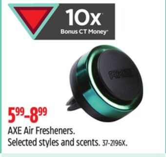 Canadian Tire Axe air fresheners offer