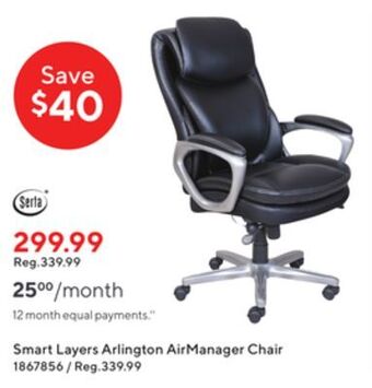 Staples Serta smart layers arlington airmanager chair offer