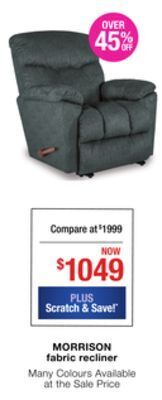 La Z Boy Morrison fabric recliner offer