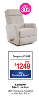 La Z Boy Lennon fabric recliner offer