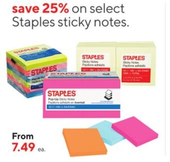 Staples Staples sticky notes offer