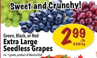 Farm Boy Green, black, or red extra large seedless grapes offer