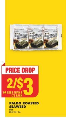 No Frills Paldo roasted seaweed offer