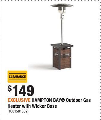 Home Depot Exclusive hampton bay® outdoor gas heater with wicker base offer