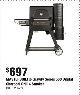 Home Depot Masterbuilt® gravity series 560 digital charcoal grill + smoker offer