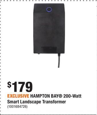Home Depot Exclusive hampton bay® 200-watt smart landscape transformer offer