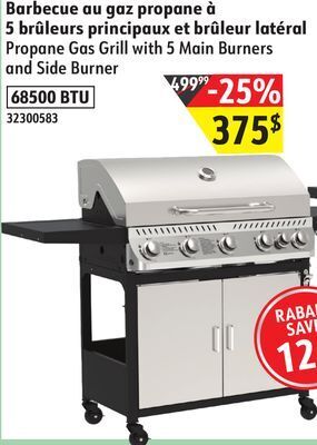 Sushi Shop Propane gas grill with 5 main burners and side burner offer