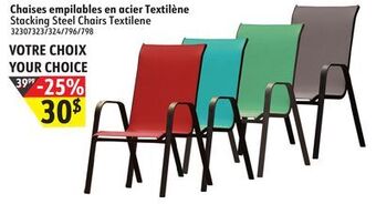 Sushi Shop Stacking steel chairs textilene offer