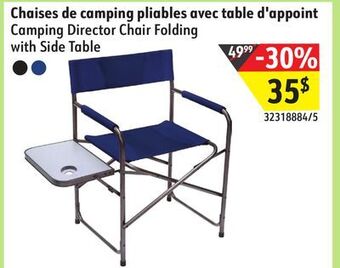 Sushi Shop Camping director chair folding with side table offer