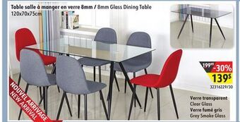 Sushi Shop 8mm glass dining table offer
