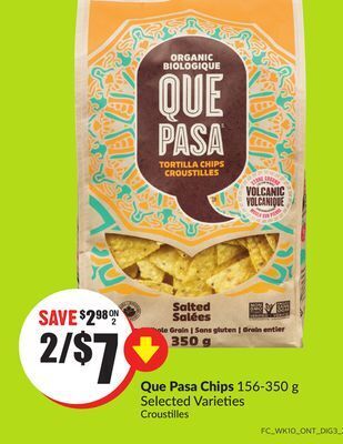 Chalo FreshCo Que pasa chips 156-350 g selected varieties offer