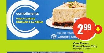 Chalo FreshCo Compliments cream cheese 250 g offer