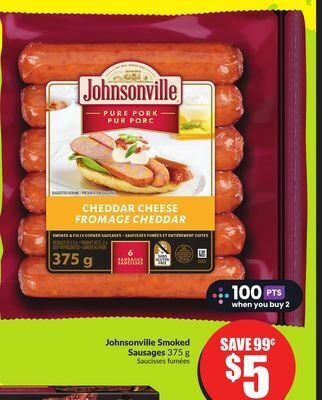 Chalo FreshCo Johnsonville smoked sausages 375 g offer