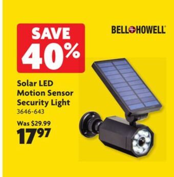 Home Hardware Solar led motion sensor security light offer