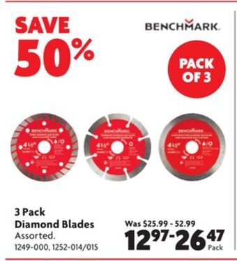 Home Hardware 3 pack diamond blades offer