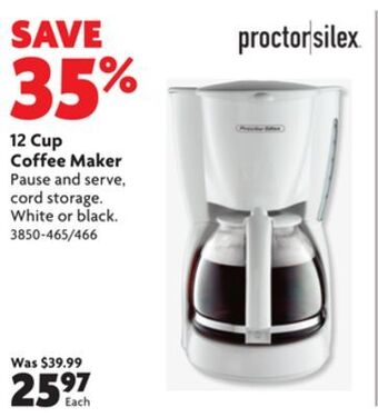 Home Hardware 12 cup coffee maker offer