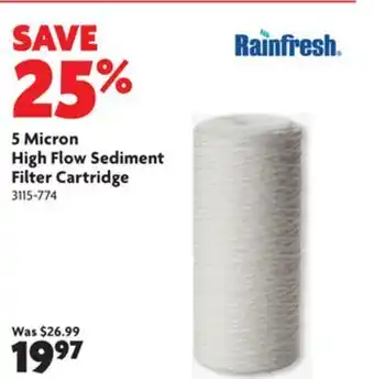 Home Hardware 5 micron high flow sediment filter cartridge offer