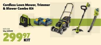 Home Hardware Cordless lawn mower, trimmer & blower combo kit offer
