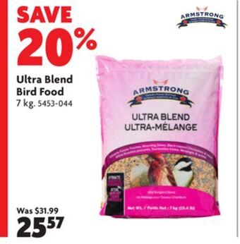 Home Hardware Ultra blend bird food offer