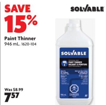 Home Hardware Paint thinner offer