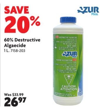 Home Hardware 60% destructive algaecide offer
