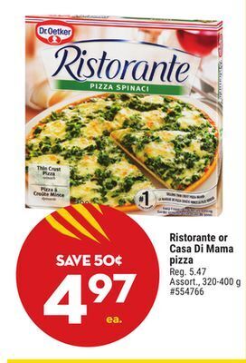 Giant Tiger Ristorante or casa di mama pizza offer