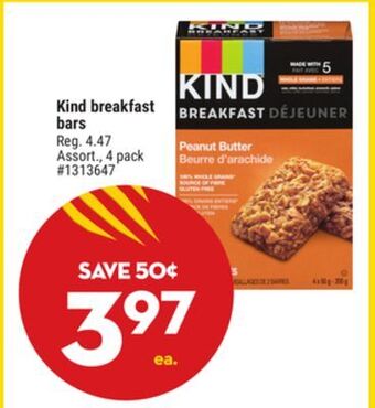 Giant Tiger Kind breakfast bars offer