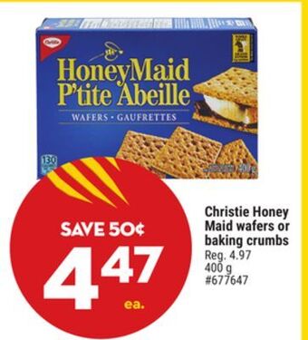 Giant Tiger Christie honey maid wafers or baking crumbs offer