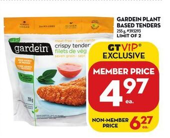Giant Tiger Gardein plant based tenders offer