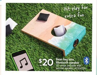 Giant Tiger Bean bag toss bluetooth speaker offer