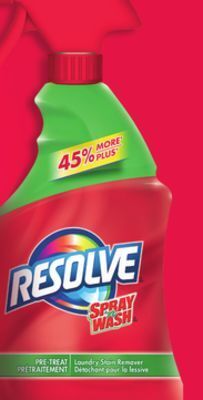 Giant Tiger Resolve spray 'n wash pre-treat laundry stain remover or pre-treat refill offer