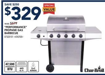 RONA Char-broil performance propane gas barbecue offer