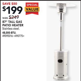 RONA 87 tall gas patio heater offer