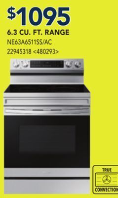 RONA Samsung 6.3 cu. ft. range offer