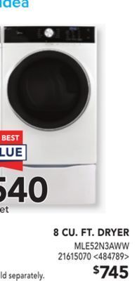 RONA Midea 8 cu. ft. dryer offer
