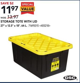RONA Storage tote with lid offer