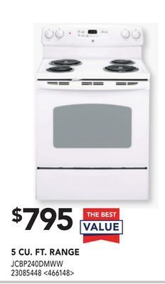 RONA Ge 5 cu. ft. range offer