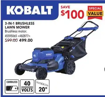RONA 3-in-1 brushless lawn mower offer
