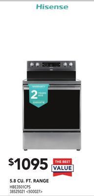 RONA Hisense 5.8 cu. ft. range offer