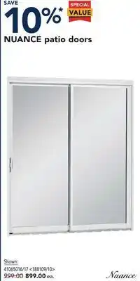 RONA Nuance patio doors offer