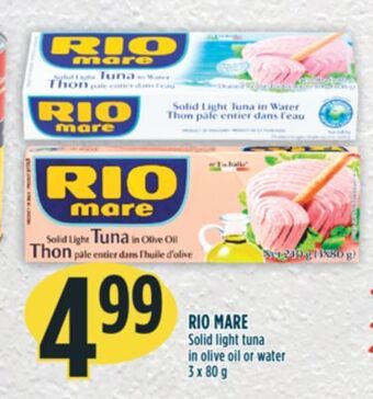 Marché Adonis Rio mare solid light tuna in olive oil or water offer